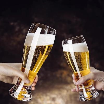 Gold Foil Beer Cup High Appearance Large Capacity Crystal Glass Household Transparent Beer Cup Creative Thickened Wine Glass Set