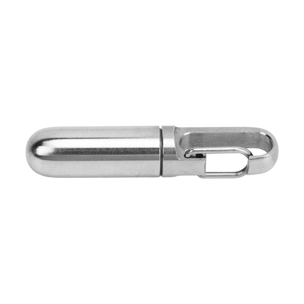 Single Chamber Medicine Case Holder Container Organizer Stainless Steel Small Vial Portable