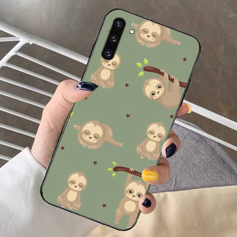 

Милый чехол для телефона с животными-ленивцами для Samsung Note 5 7 8 9 10 20 pro plus lite ultra A21 12 72 A310 A3 2016