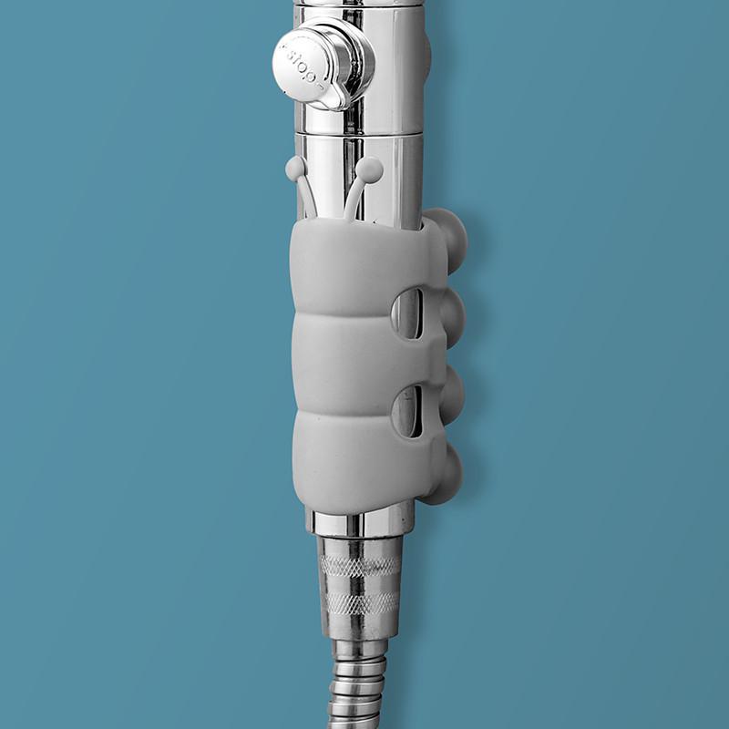 No-Drill Suction Cup Shower Head Holder with Movable Silicone Base