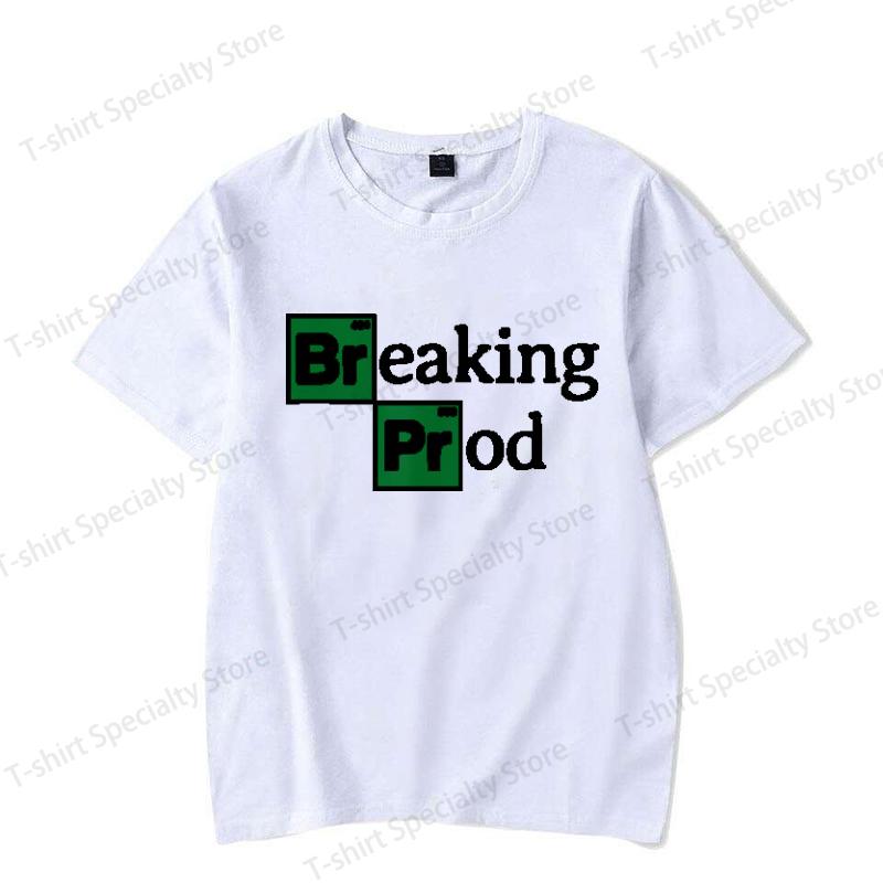 Breaking Prod Meme Drôle de Développeurs T-shirt Unisexe Femme 100% Coton T-shirts Manches Courtes Hauts P376