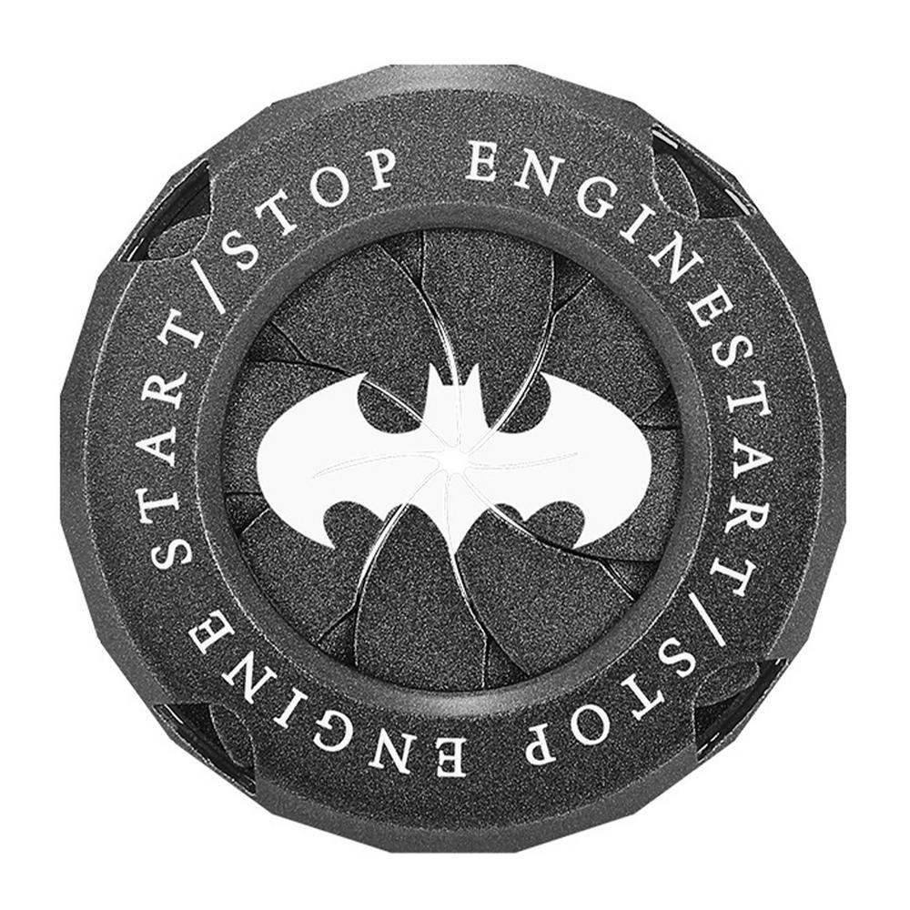 

Car Interior Decor Bat Engine Ignition Start Switch Rotate Cover Onekey Stop Button Cover Auto Personality Sticker Accessories чорний