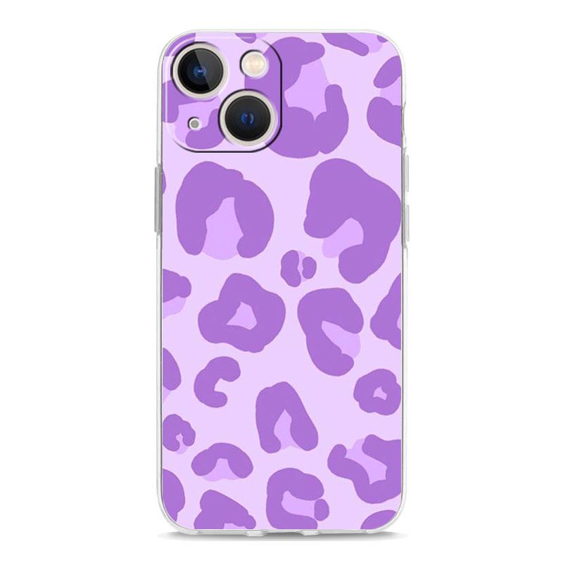 infinity on Purple Transparent Phone Case For iPhone 15 16 14 13 12 11 Pro Max XS X XR SE 7 8 Plus TPU Clear Lens Protect Cover
