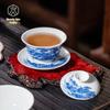 Chendexuan Jingdezhen Hand-painted Blue & White Stoneware Gaiwan
