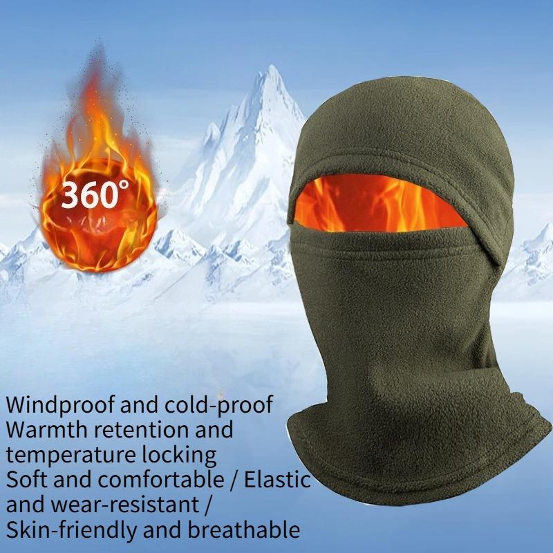 1PC Autumn and Winter Cycling Warm Face Mask Multifunctional Neck Cover, Outdoor Windproof Ski Hat, Polar Fleece Sports Warm Headgear