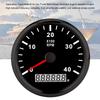 Tachometer, 85mm Pointed 4000RPM Tachometer Gauge Boat Sailboat Diesel Generator Engine/Gasoline Engine (Black with Black Frame)