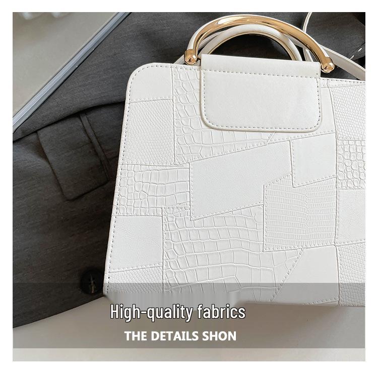 2025 A/W Women's Solid Color Korean-Style Handbag: Simple Crossbody & Single Shoulder Bag for Commuting