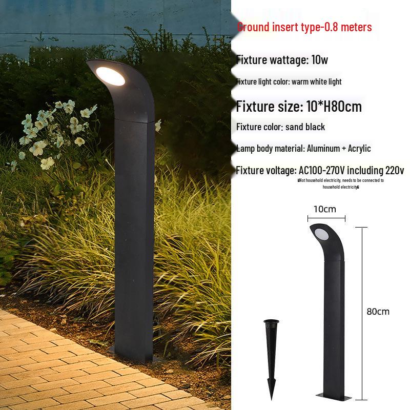 Outdoor Waterproof Solar Aluminum Lawn Lights for Gardens, Parks, and Courtyards