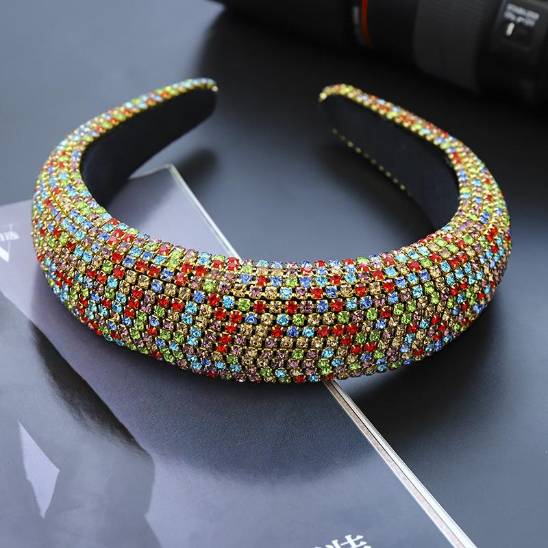 Baroque Rhinestone Ethnic Headband: European & American Style, Handmade Full Diamond Chain