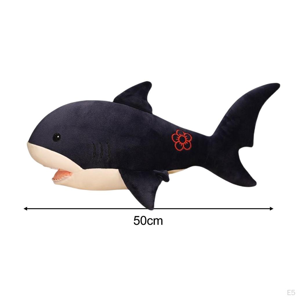 Animal Pillow Shark Comfortable Cartoon Hugging Toy Cute Home Decorative for Living Room
