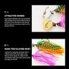 New Silicone+Stainless Steel Jig Fishing Lures 15g 3D Eyes Beard Fishing Lure Flap Tassel Buzzbait Spinner Bait Sea Fishing