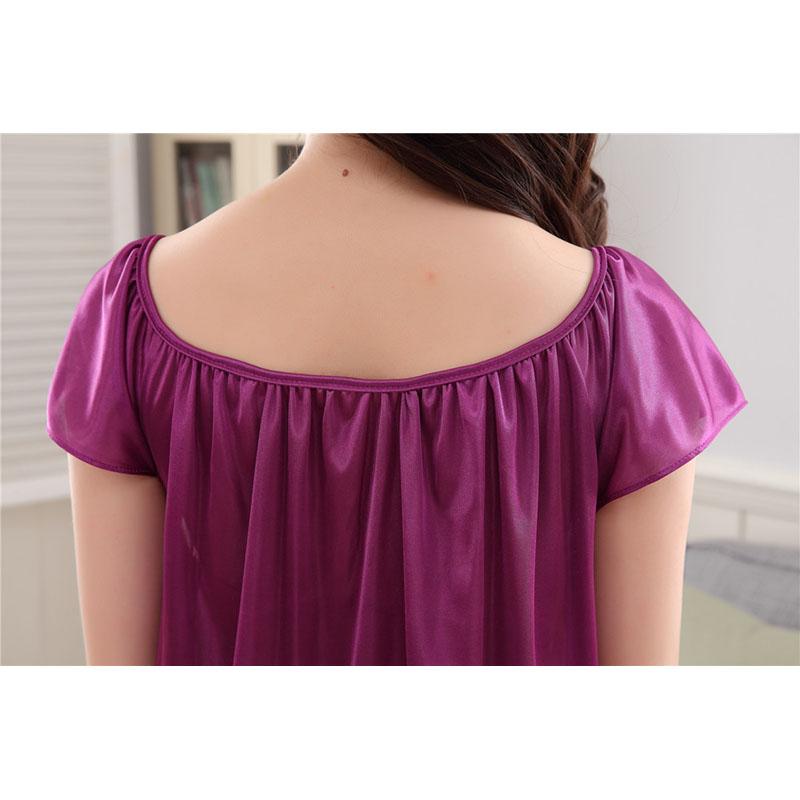 Summer Women's Sexy Pajamas Set for Sleeping Perspective Ice Silk Satin Sleepwear Attractive Thin Home Clothes Big Size