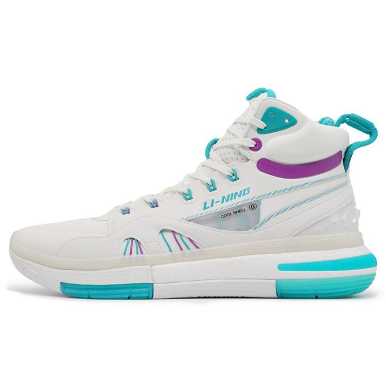 

LINING 937 Vintage Basketball Shoes Men High Top White/Green 41