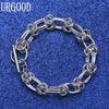 925 Sterling Silver Circle Gift Bracelet Fashion Jewelry