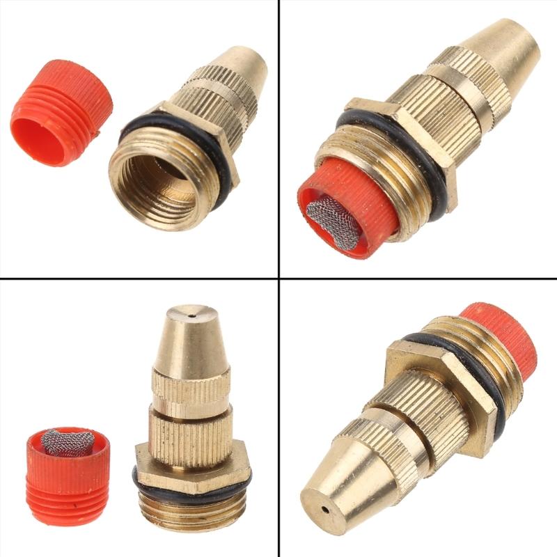1/2" Brass Atomizing Spray Fitting Connector Misting Nozzle Filter Garden Irrigation Mounting Water Sprinkler Nozzle