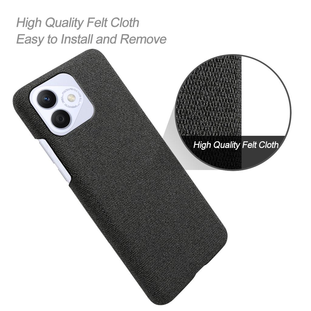 For Honor X60i 5G Case Cloth Texture Anti-Scratch Protective PC Phone Cover
