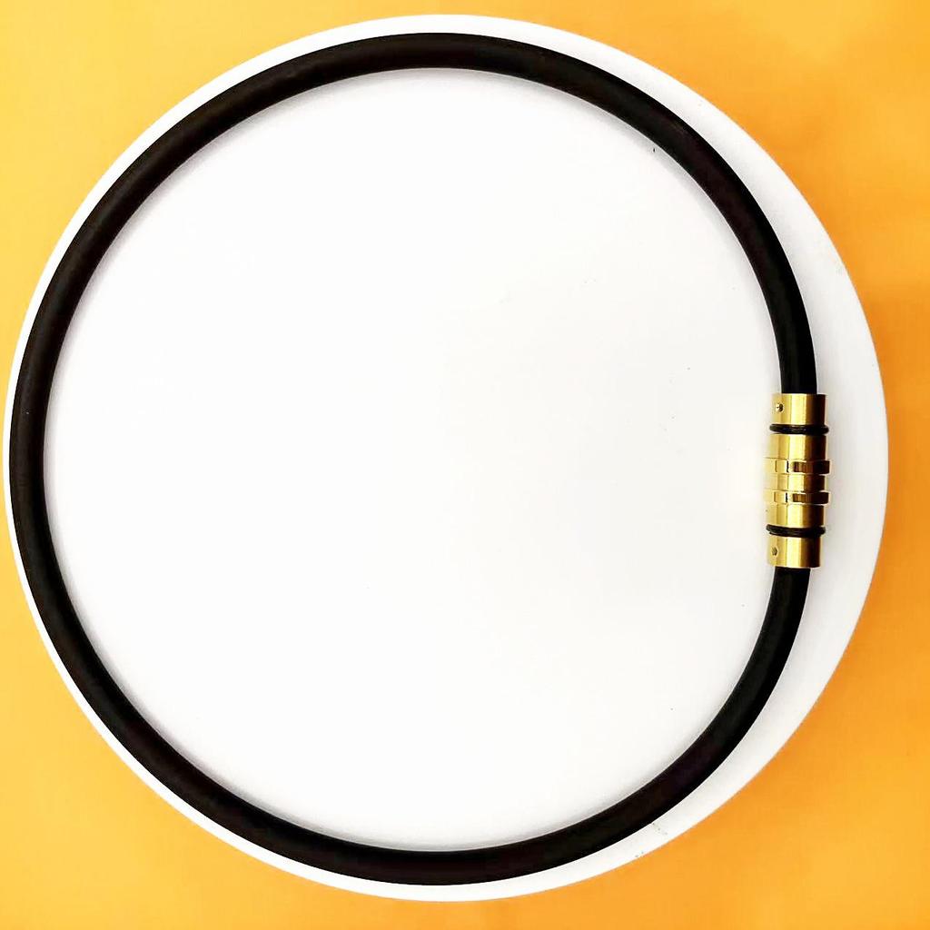 Magnetic Buckle Negative Ion Necklace for Men & Women – Sports, Fashion, & Buddha Amulet Style Necklace with Silicone Lanyard.