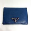 Used PRADA Saffiano Leather Card Case Pass Case