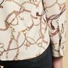 BCBG Belt Chain Print Blouse B6s2b425