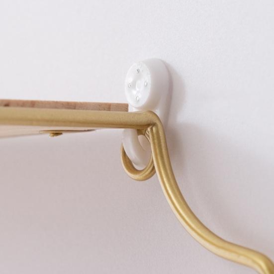 Storage Rack Wall Mounted Storage Holder No Drilling Anti-Rust Display Shelf for Living Room Bedroom Bathroom