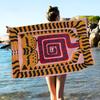 Égypte Tigre Abstrait Coloré Grande Serviette de Plage en Microfibre Serviette à Séchage Rapide Serviettes de Plage Sablonneuses Serviette de Piscine pour Voyage Natation Piscine Yoga