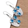 925 Silver Blue London Topaz Sterling Gemstone Earring Earrings Jewelry