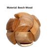 Puzzle 3D in legno Kongming Lock - Rompicapo con palla per rilassarsi, gioco di intelligenza da tavolo, (Design del calcio), Rilascio di pressione in ufficio, puzzle