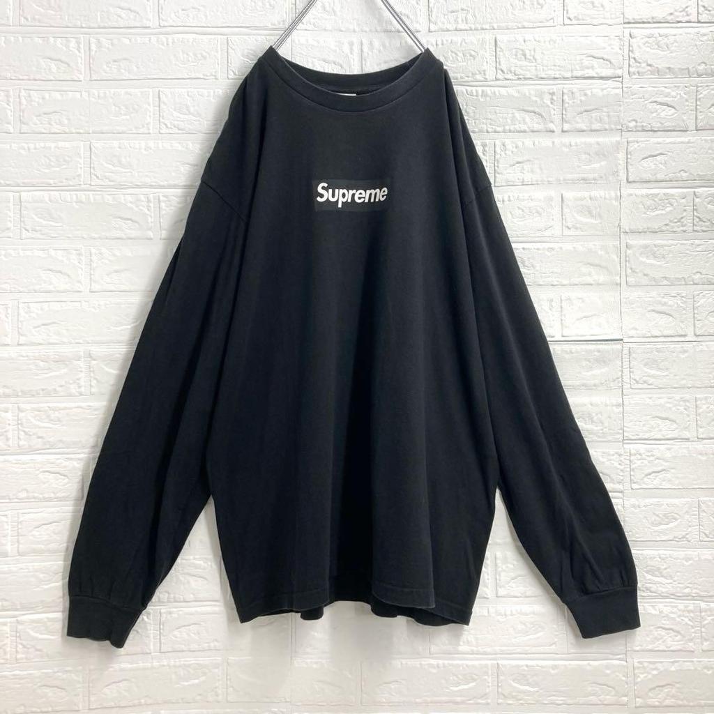 [USED] Rare XL Supreme Box Logo Long Sleeve T-Shirt (Black) worn by BTS Jungkook