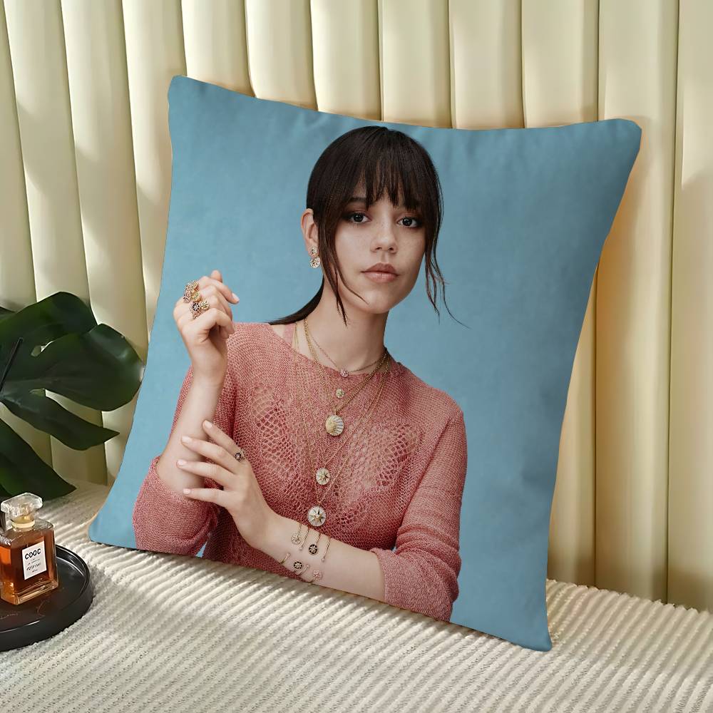 

Звезда J-Дженна Ортега Подушка Подарок Украшение для дома и офиса Подушка Подушка для спальни дивана автомобиля Наволочка 16x16Inch