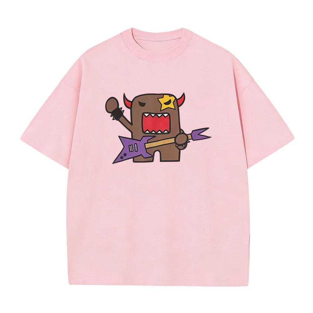 Domo Kun Funny Meme T Shirt Unisexs Women Humor Gothic Metal Rock Style Tshirt Unisex Cotton Oversized Short Sleeve Tshirts Tops