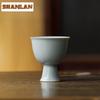 60ml Sky Blue Ru Kiln Porcelain High-footed Teacup Aesthetic Tea Bowl Tea-tasting Meditation Cup Chazhan Master Cup Tea Services