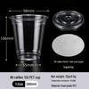 Disposable PET Plastic Cup with Lid - 98mm Caliber for Milk Tea, Coffee, Lemon Tea, or Iced Drinks