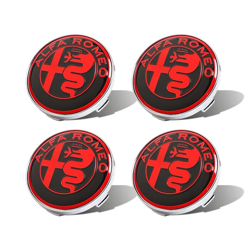 Car Stickers For Alfa Romeo 4Pcs Car Emblem Wheel Hub Center Cover Car Accessories For Alfa Romeo Giulietta 159 Mito Giulia Stel zxb894