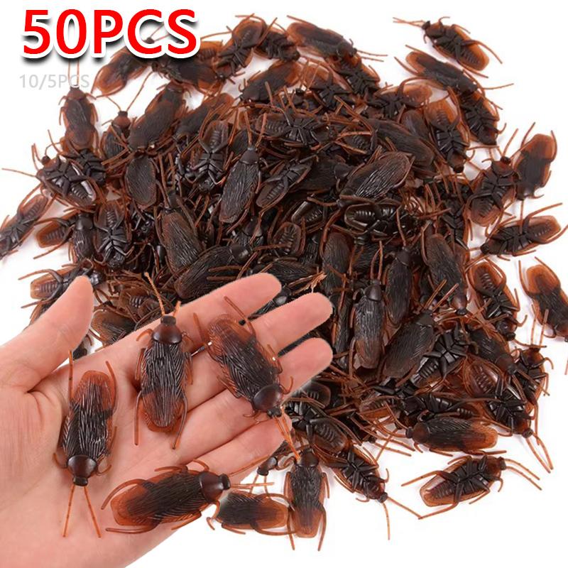 Topmix Unisex Kids 50105Pcs Fake Cockroach Centipede Scorpion Kids Trick Props Fake Roaches Plastic Bugs Toy Party Supplies Halloween Decoration