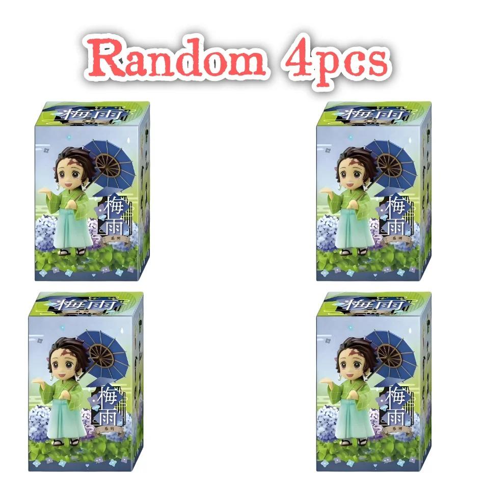2026 Anime Demon Slayer Spring Plum Rain Series Figure Blind Box Tanjiro Kamado Nezuko Action Model Set Toys Ornament Surprise