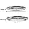 Silver Oval Stainless Steel Serving Platter for Food Catering 2Pcs