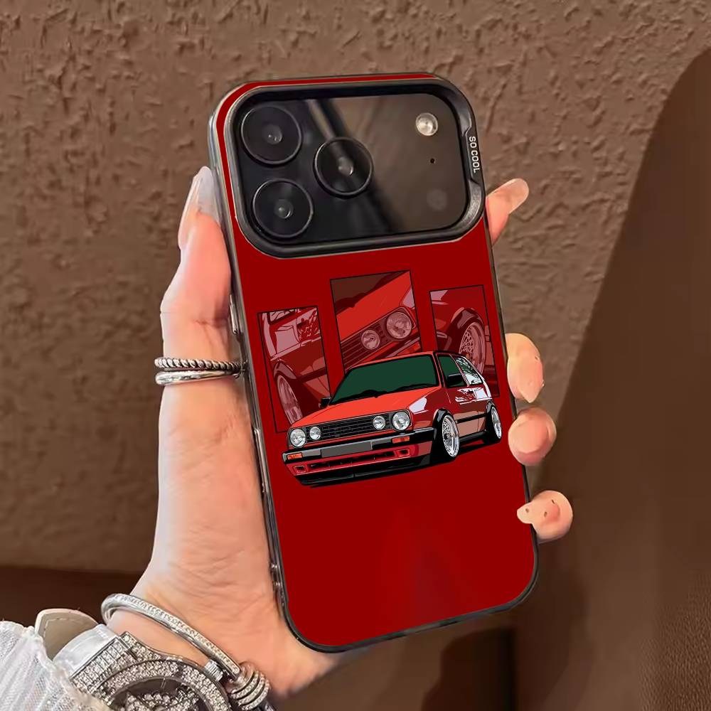 Cool G-Golf Car Phone Case For iPhone 17 16 15 14 13 12 11 Pro Max Plus Silver candy Matte Cover iPhone17