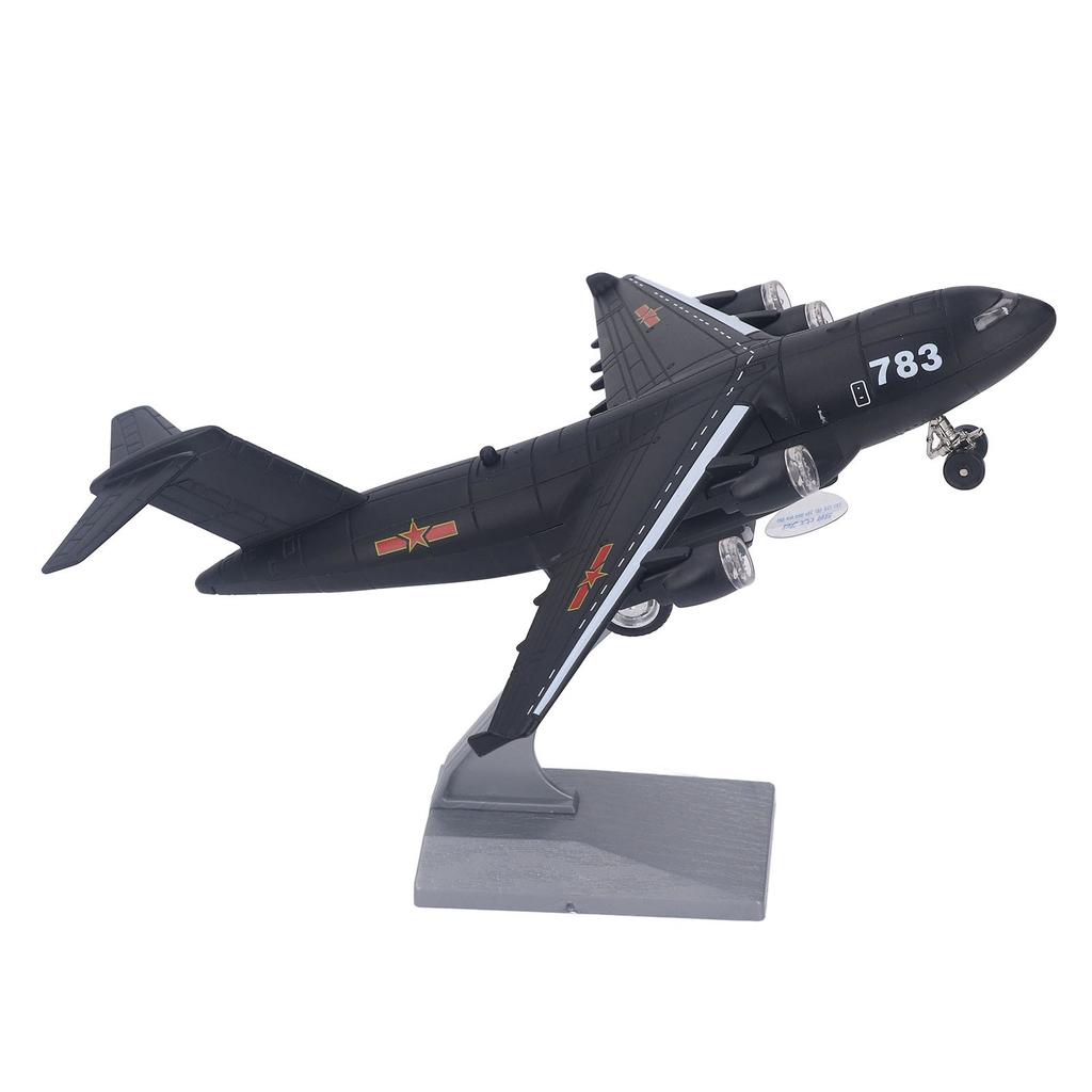 1 : 100 Scale Diecast Airplanes Model Collectible Decoration Pull Back Aircraft Model Toy Black