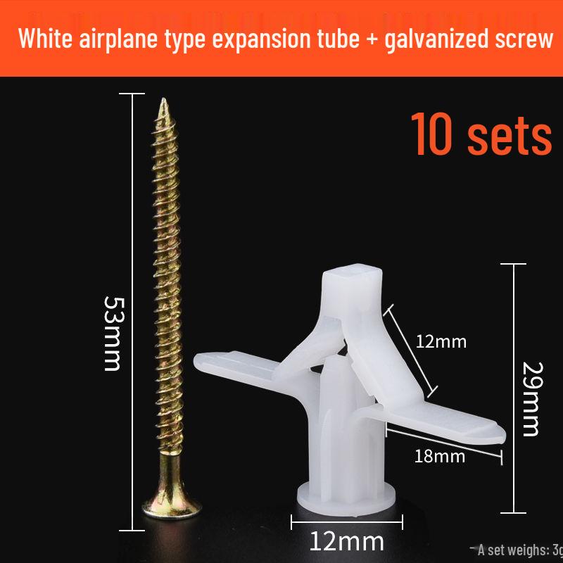 Gypsum Board Self-Tapping Expansion Screw and Plug Set