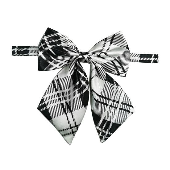 Men Bow Tie Detachable Design Smooth Texture Solid Color Striped Print Neck Tie Weddings Business Parties Outfit Accessories