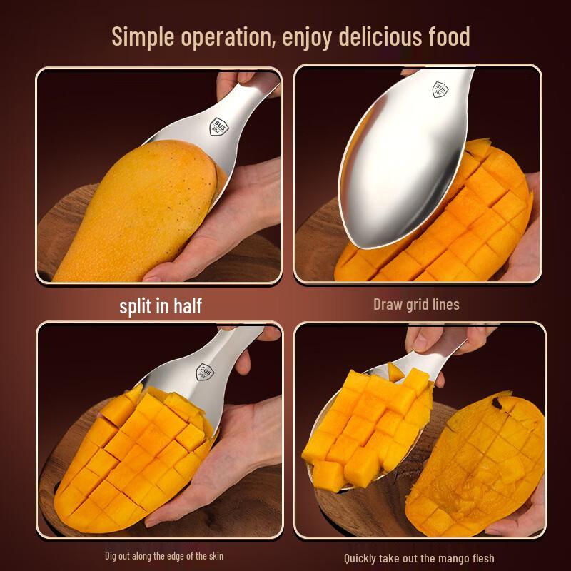 Stainless Steel Mango Slicer and Dicer Set