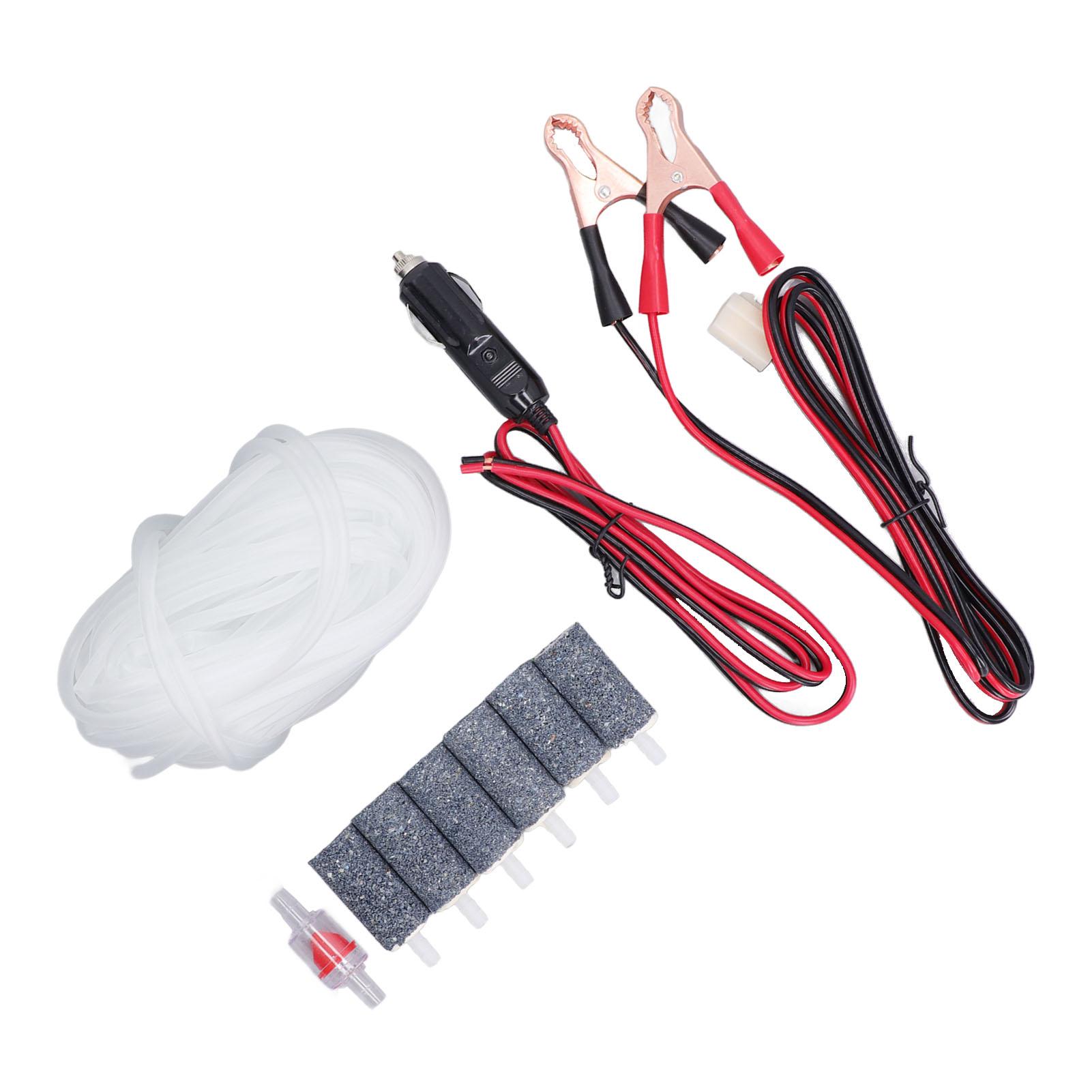 

Air Pump Accessory Air Hose Check Valve Bubble Stone Battery Clamp Cable Set Kit MPQ 903