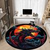 1pc Dragon Artwork Chair Carpet for Office Non-Slip, Machine Washable Rug for Office, Room - Holiday Decor, Machine Made Yy251016064