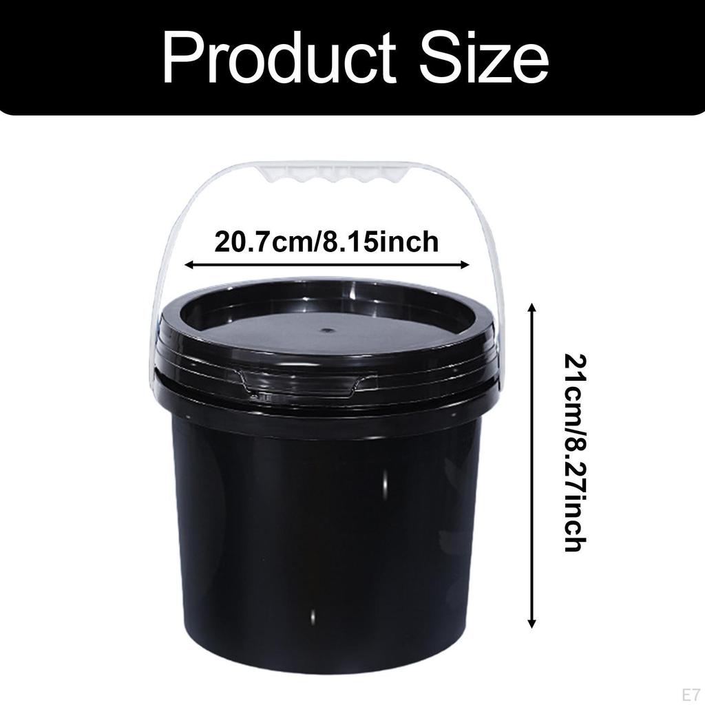 Bucket All Purpose Pail Heavy Duty Sturdy with Handle and Lid Food Storage Container for Gardening