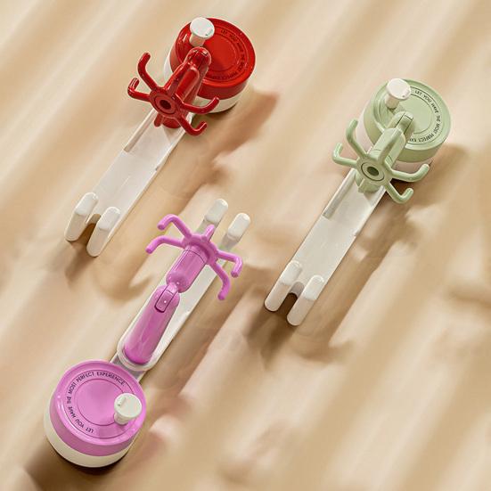 6-Claw Suction Cup Hook 360-Degree Swivel Hook No Drilling Adhesive-free Removable Hook for Home Wall Kitchen