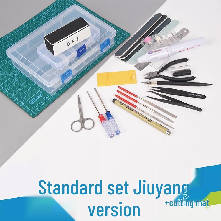 Gundam Modellmonteringsverktygssats: Avbitare, Hobbykniv, Pincetter, Elektrisk polermaskin