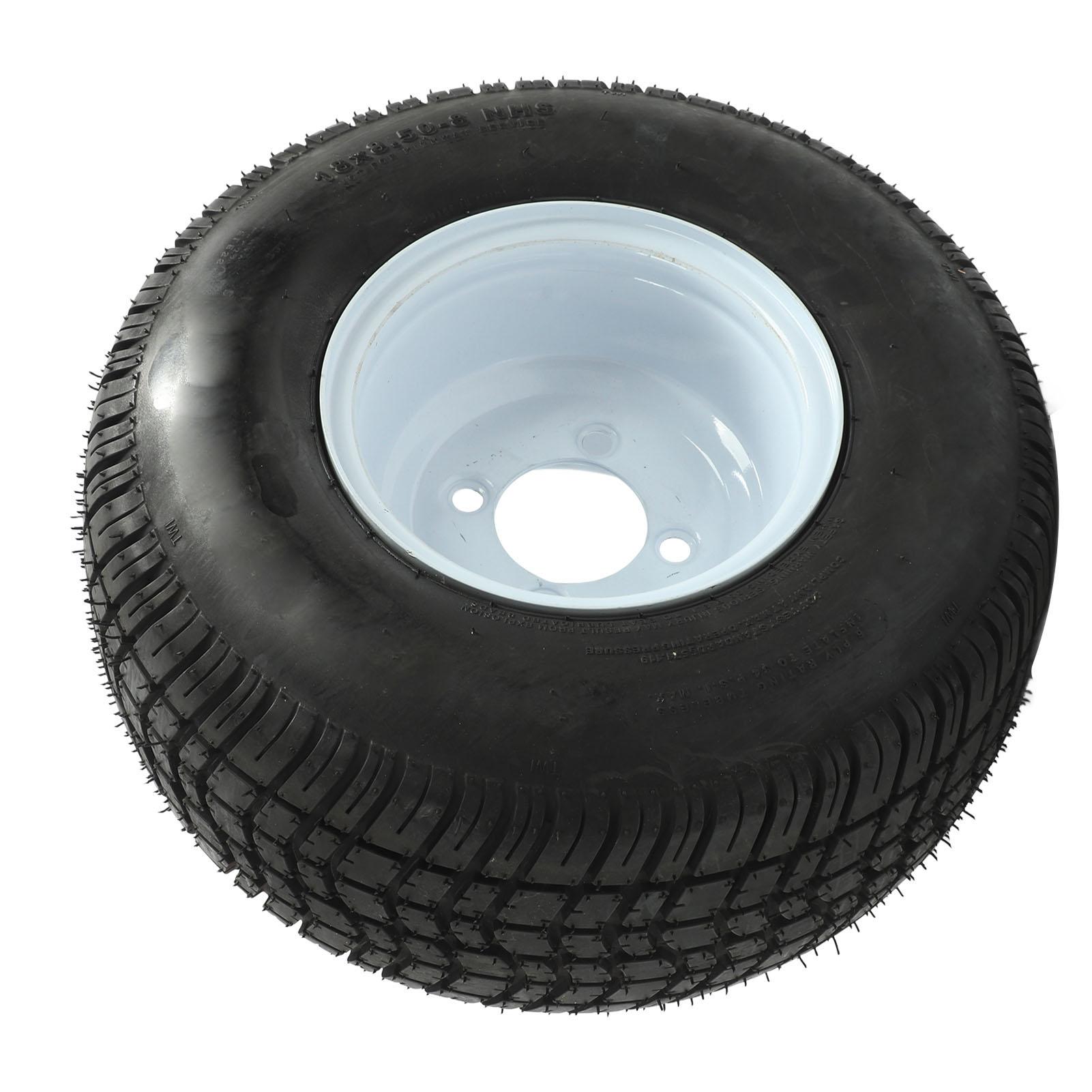 

18x8.50‑8 Golf Cart Tires Rubber Better Handling Golf Cart Tire and Wheel Assembly Replacement for E‑Z‑GO Golf Carts