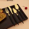 16Pcs Western Golden Cutlery Set Knife Fork Spoon Dinnerware Set Flatware Stainless Steel Silverware Party Kitchen Tableware