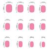 24 Pcs Press On Nail With White Flower Heart Design False Nail Manicure For Elegant And Stylish Look In Any Occasion