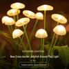 Solar Jellyfish Fiber Optic Garden Light - Outdoor Courtyard and Balcony Decoration Mushroom Ground Plug Lawn Lamp